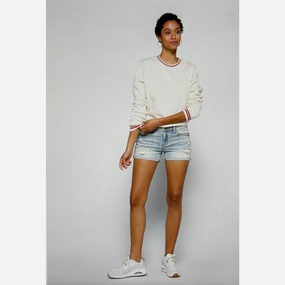 Studio Blue Kadence Super High Rise Distressed Denim Short - Indigo - Size 29 - Picture 2 of 12